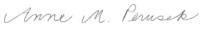 Anne Perusek signature
