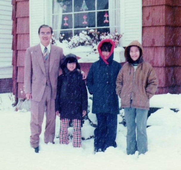 Hang Loi and her family in December 1975
