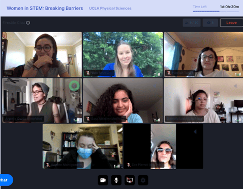 screenshot from PDG-funded SWE UCLA virtual conference in April 2021