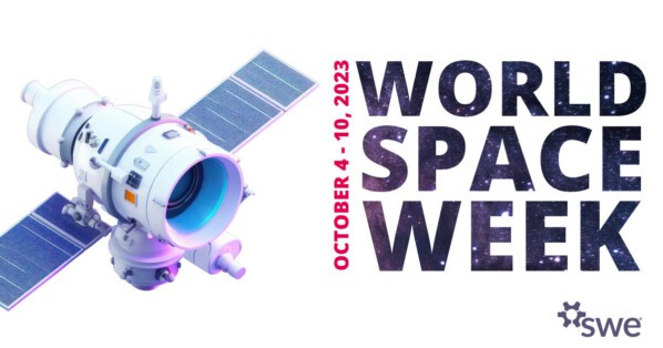 World Space Week graphic for the Society of Women Engineers