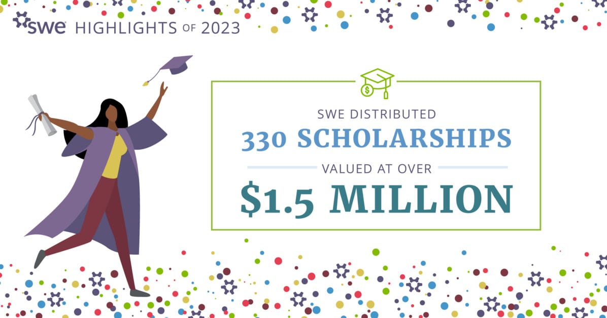 2023 SWE scholarships infographic