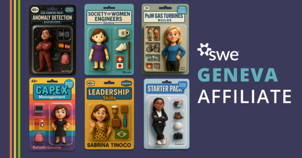 SWE Geneva Networking Session: Personal branding images from seven participants created during a Copilot workshop